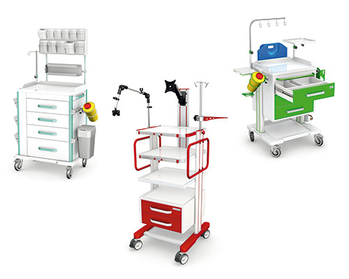 Tables, medical carts